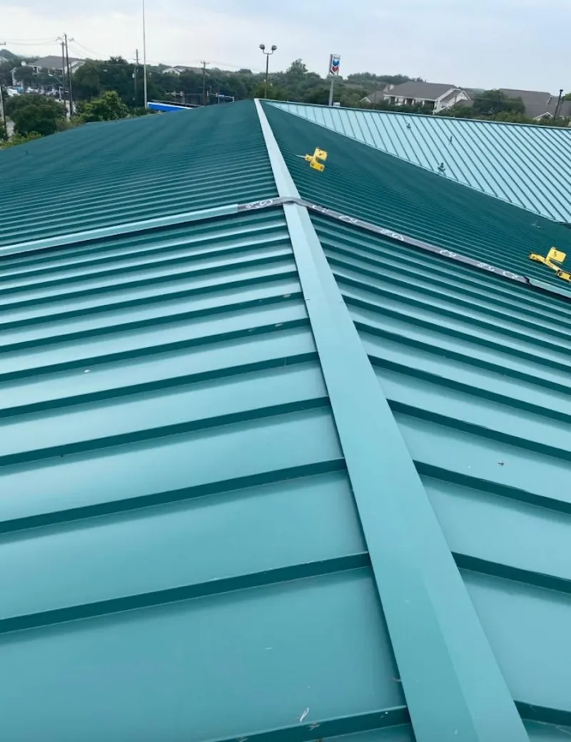 Green commercial metal roof ridge and valley for Metal Roof Repair in Macedon